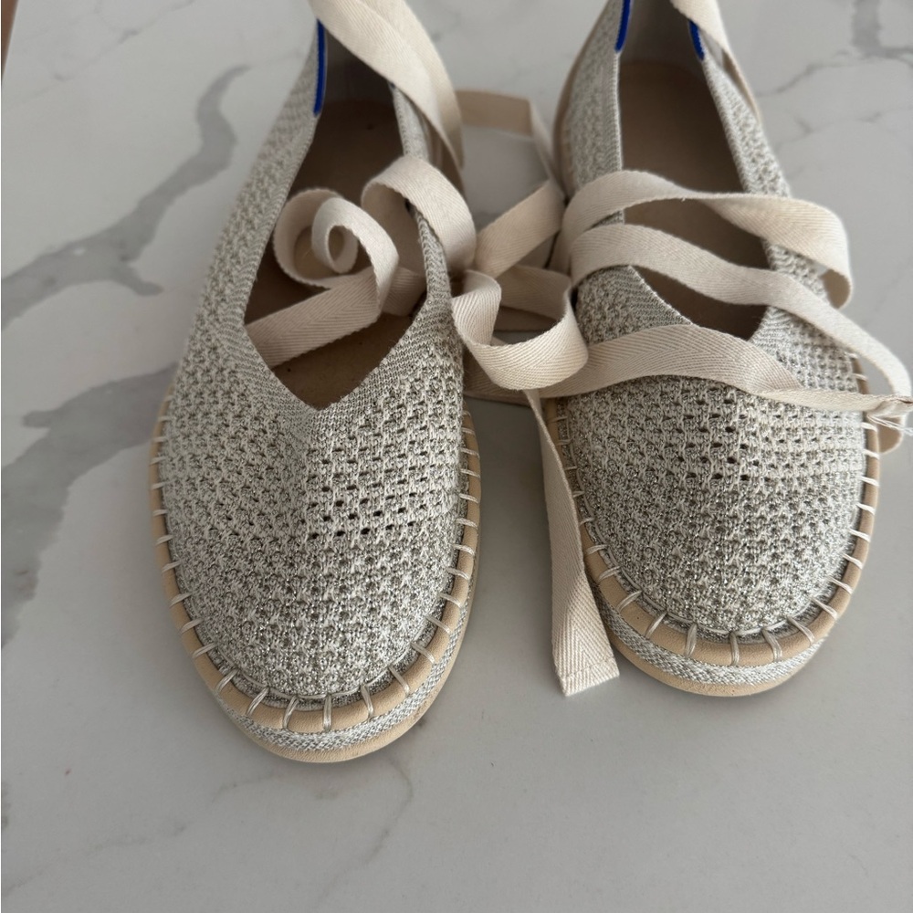 Rothy's Cream Espadrille Flats